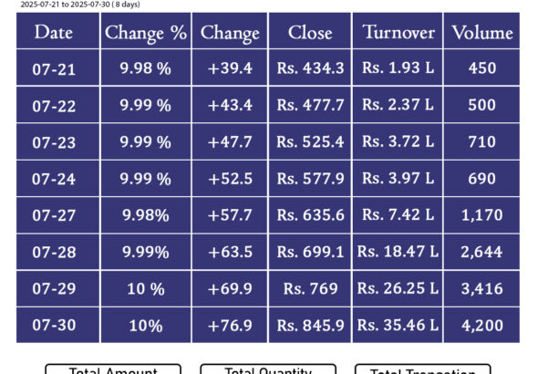 price history sanvi